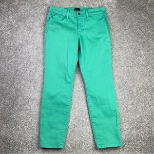 NYDJ Clarissa Jeans Women’s 4P Green Ankle Skinny Mid-Rise Comfort Stretch